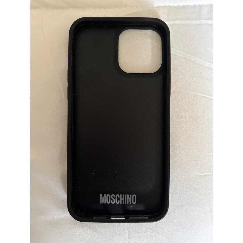 Authentic Moschino iPhone Iphone 13 Pro Max Case Navy Blue Teddy Bear Graphic - Picture 3 of 4